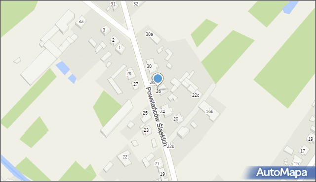 Panki, Powstańców Śląskich, 26, mapa Panki