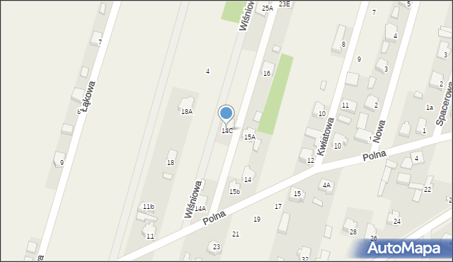 Paradyż, Polna, 14C, mapa Paradyż