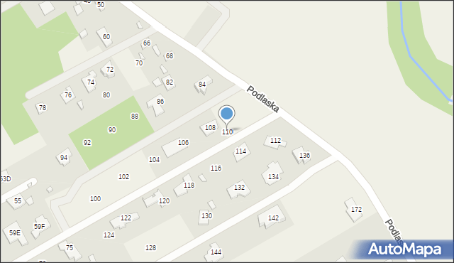 Parcela-Obory, Podlaska, 110, mapa Parcela-Obory