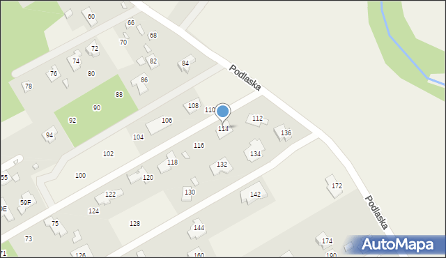 Parcela-Obory, Podlaska, 114, mapa Parcela-Obory