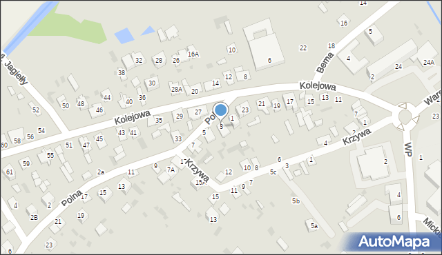 Parczew, Polna, 3, mapa Parczew