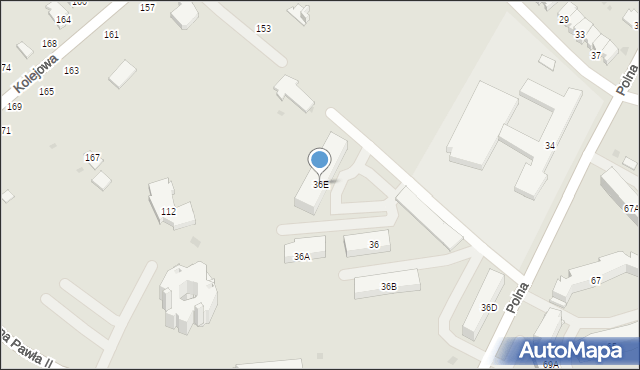 Parczew, Polna, 36E, mapa Parczew