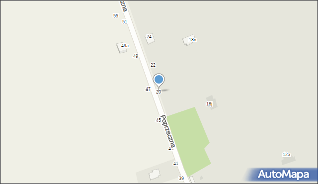 Parczew, Poprzeczna, 20, mapa Parczew