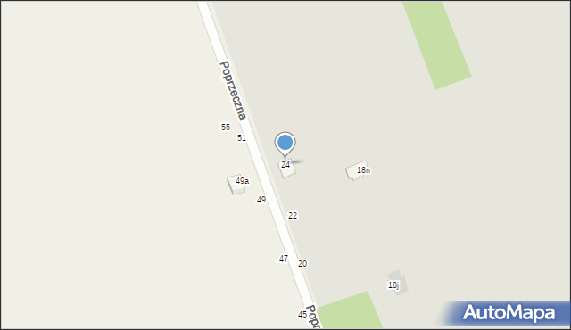 Parczew, Poprzeczna, 24, mapa Parczew