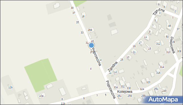 Parczew, Poprzeczna, 29, mapa Parczew