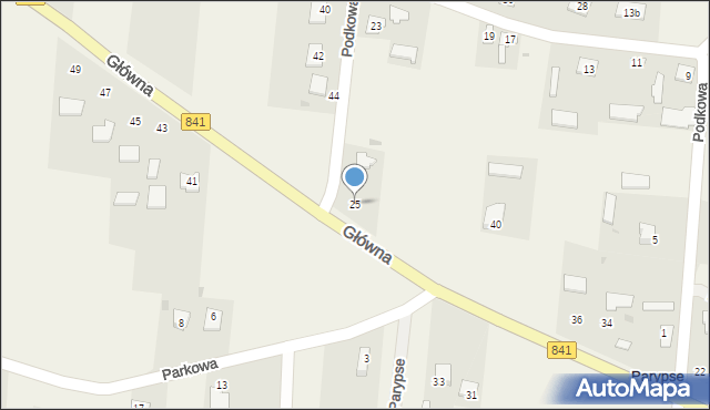 Parypse, Podkowa, 25, mapa Parypse