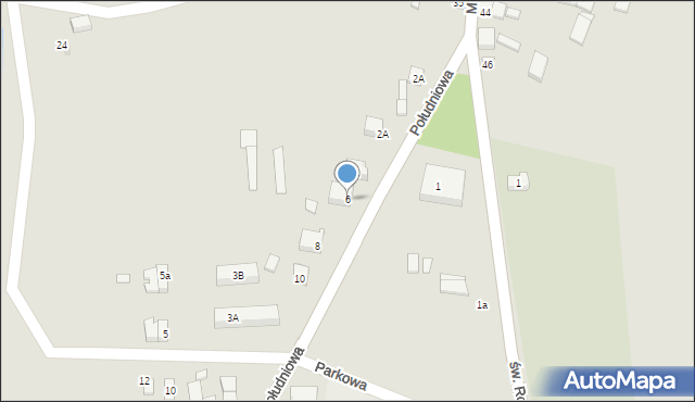 Parzęczew, Południowa, 6, mapa Parzęczew