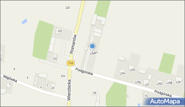 Parznice, Podgórska, 48, mapa Parznice