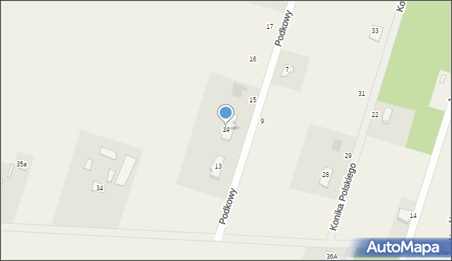Pasikonie, Podkowy, 14, mapa Pasikonie