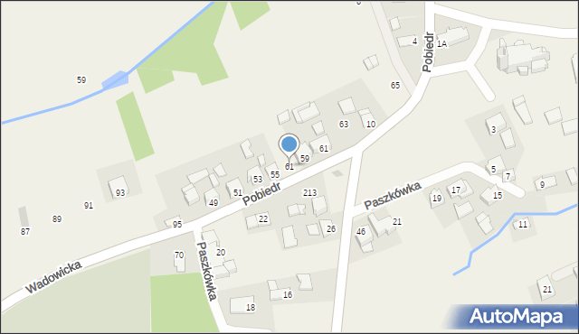 Paszkówka, Pobiedr, 57, mapa Paszkówka