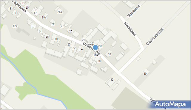 Pawłów, Poligonowa, 26A, mapa Pawłów