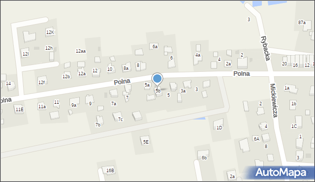 Pawłowice, Polna, 5b, mapa Pawłowice