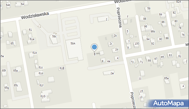 Pawłowice, Poprzeczna, 6, mapa Pawłowice