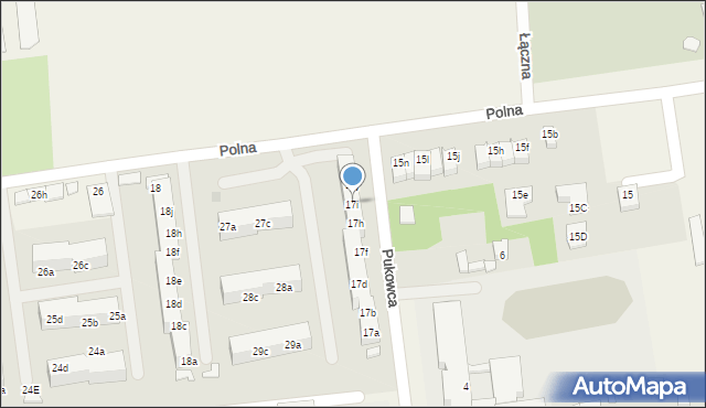 Pawłowice, Polna, 17i, mapa Pawłowice