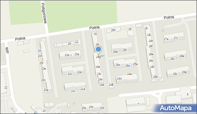 Pawłowice, Polna, 19g, mapa Pawłowice