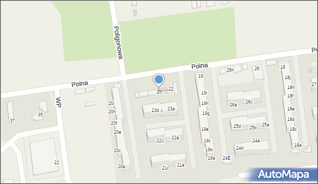 Pawłowice, Polna, 20, mapa Pawłowice