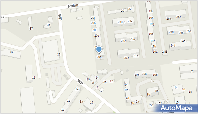 Pawłowice, Polna, 20a, mapa Pawłowice