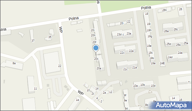 Pawłowice, Polna, 20d, mapa Pawłowice