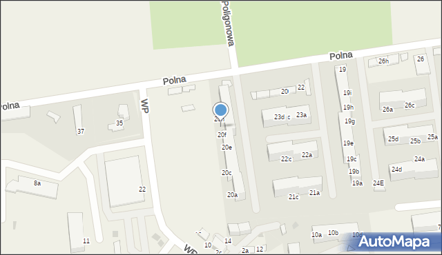 Pawłowice, Polna, 20g, mapa Pawłowice