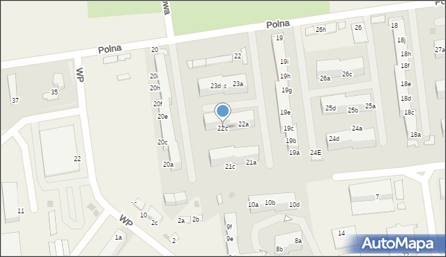 Pawłowice, Polna, 22c, mapa Pawłowice