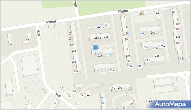 Pawłowice, Polna, 22d, mapa Pawłowice