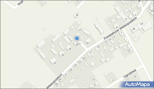 Pęckowo, Powstańców Wielkopolskich, 14, mapa Pęckowo