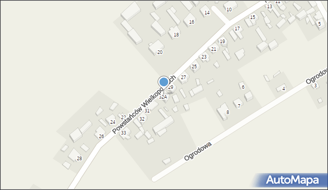Pęckowo, Powstańców Wielkopolskich, 32B, mapa Pęckowo