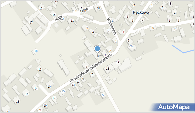 Pęckowo, Powstańców Wielkopolskich, 6, mapa Pęckowo