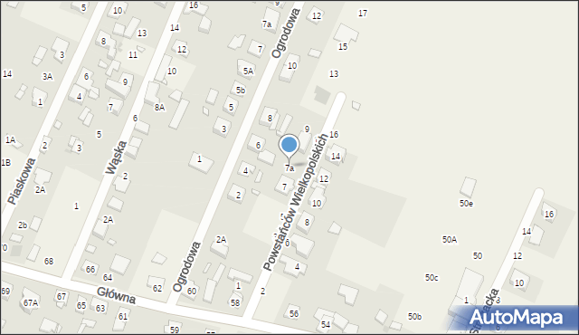 Pecna, Powstańców Wielkopolskich, 7a, mapa Pecna
