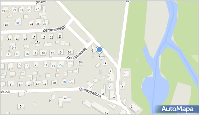 Pelplin, Podgórna, 5, mapa Pelplin