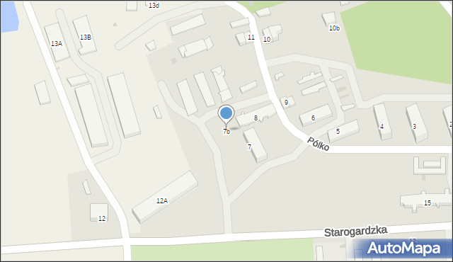 Pelplin, Pólko, 7b, mapa Pelplin