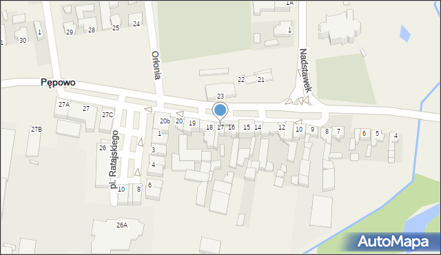 Pępowo, Powstańców Wielkopolskich, 17, mapa Pępowo