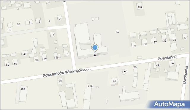 Pępowo, Powstańców Wielkopolskich, 44, mapa Pępowo