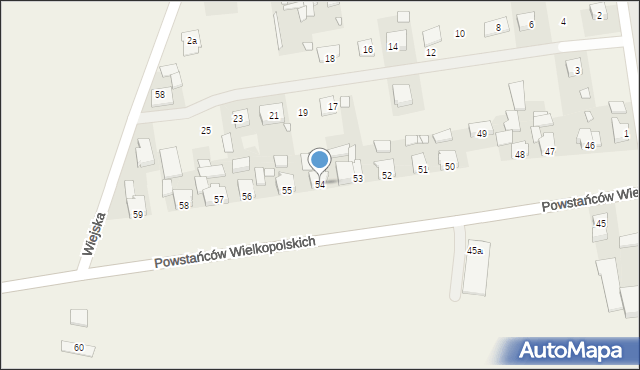Pępowo, Powstańców Wielkopolskich, 54, mapa Pępowo