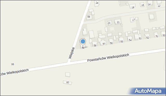 Pępowo, Powstańców Wielkopolskich, 59, mapa Pępowo