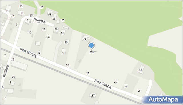 Pewel Mała, Pod Grapą, 22b, mapa Pewel Mała