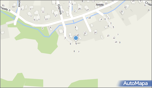 Pewel Ślemieńska, Podcienie, 5, mapa Pewel Ślemieńska