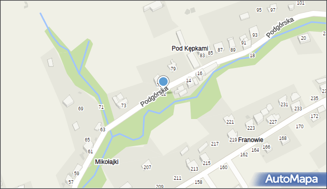 Pewel Ślemieńska, Podgórska, 12, mapa Pewel Ślemieńska