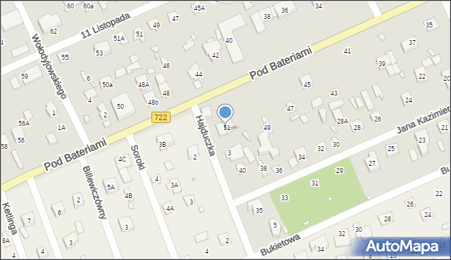 Piaseczno, Pod Bateriami, 59, mapa Piaseczno