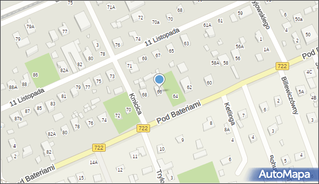 Piaseczno, Pod Bateriami, 66, mapa Piaseczno