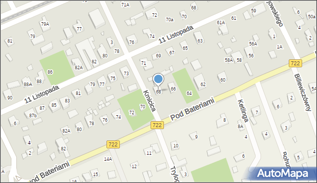 Piaseczno, Pod Bateriami, 68, mapa Piaseczno