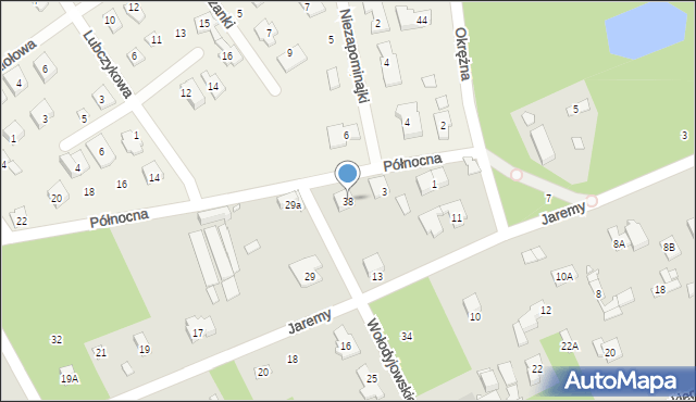 Piaseczno, Północna, 38, mapa Piaseczno