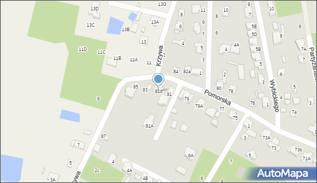 Piaseczno, Pomorska, 81d, mapa Piaseczno