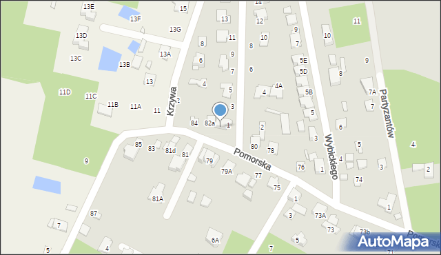 Piaseczno, Pomorska, 82, mapa Piaseczno