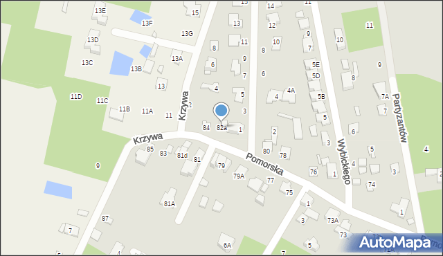 Piaseczno, Pomorska, 82a, mapa Piaseczno