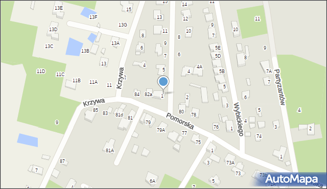 Piaseczno, Pomorska, 82B, mapa Piaseczno