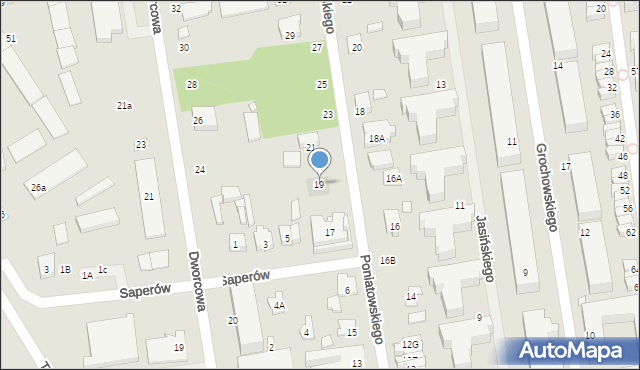 Piaseczno, Poniatowskiego, 19, mapa Piaseczno