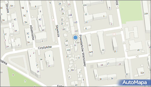 Piaseczno, Powstańców Warszawy, 11B, mapa Piaseczno