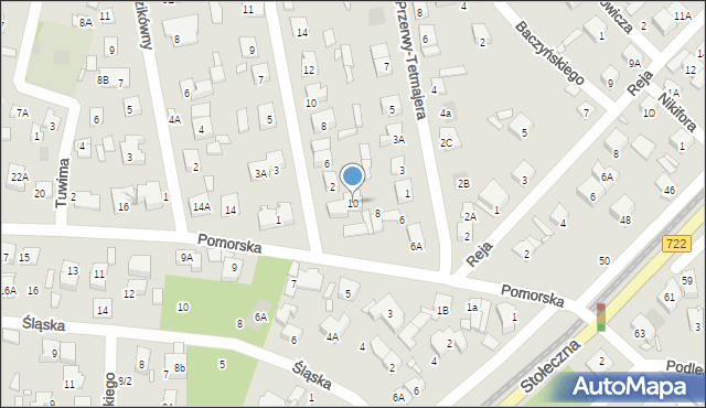 Piaseczno, Pomorska, 10, mapa Piaseczno