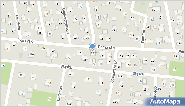 Piaseczno, Pomorska, 23, mapa Piaseczno